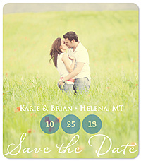 "Full Photo - Circles" Save the Date Magnet
